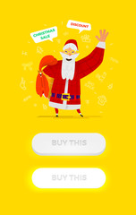 Santa Claus vector illustration.