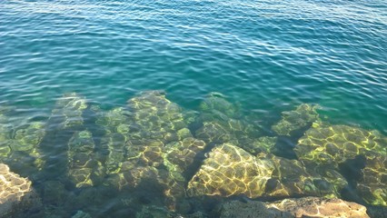 Fototapeta na wymiar Turquoise water beach to enjoy the summer time