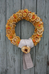 Wreath of dried fruits