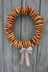 Wreath of bagels