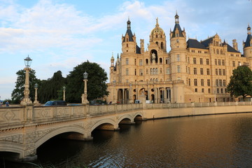 Schweriner Castle at Burgsee, Mecklenburg-Vorpommern Germany