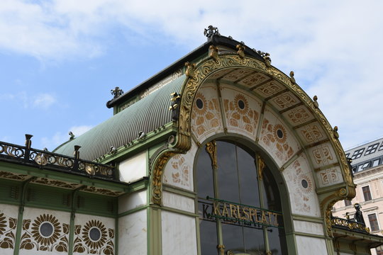 Wien, Karlsplatz, Otto Wagner, Pavillion, U4, U-Bahn-Station, Wiener Stadtbahn, Jugendstil