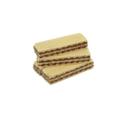 Wafers with chocolate isolated on white background..