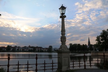 Fototapeta premium Holidays at Schwerin lake, Mecklenburg Vorprommern Germany 