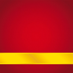 Sfondo rosso astratto con striscia dorata
