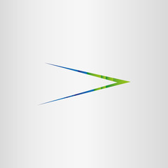thin colorful right arrow icon