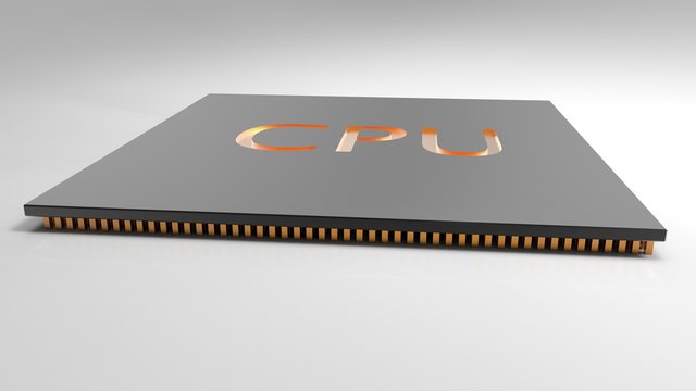 3d render Central Computer Processors CPU concept. technology ba