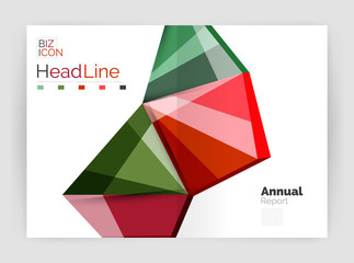 Obraz premium Vector annual report geometric template