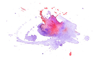 Colorful abstract watercolor texture with splashes and spatters. Modern creative watercolor background for trendy design.