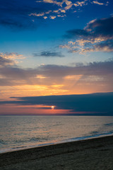 Sunset over the sea