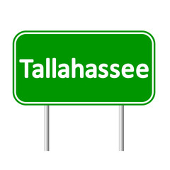 Tallahassee green road sign.