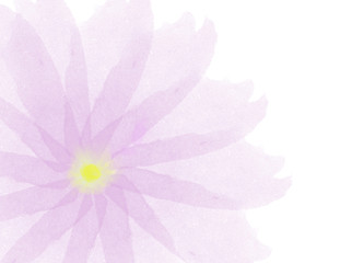 Obraz premium Watercolor pink flower. Summer pink flower, watercolor illustration.