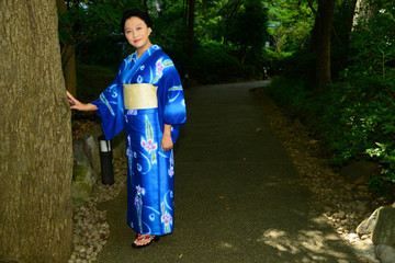 Japanese Woman Wearing Yukata