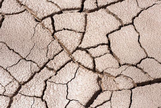 Soil brittle by drought effect