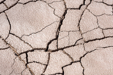 Soil brittle by drought effect