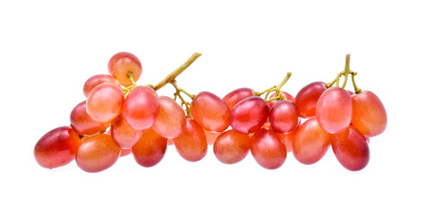 red grapes isolated on white background