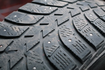 Old and dirty used tires.