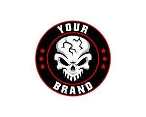 Skull logo, skull illustration, vector of skeleton.
