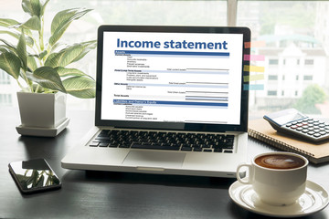 Fototapeta premium Income Statement Employment Businessman Assessment Balance