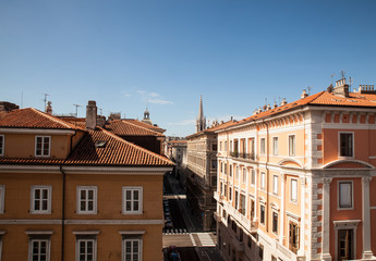 Fototapeta na wymiar View of Trieste roof