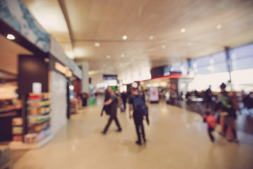 Blurred background : Traveler at airport terminal blur backgroun