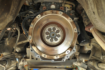 Old clutch of the mini-truck engine, repair part