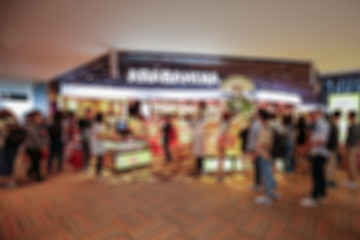 Blurred background : Traveler at airport terminal blur backgroun