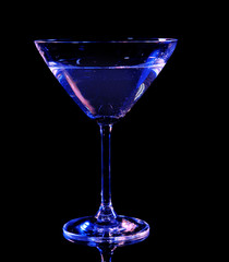 Colorful cocktail on dark background