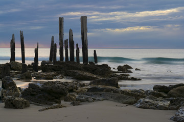 Jetty Ruins - Port Willunga, South Australia at Sunset
