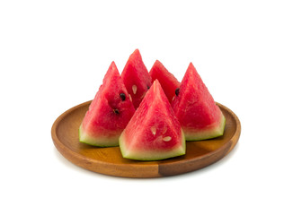 Sliced watermelon isolated on white background