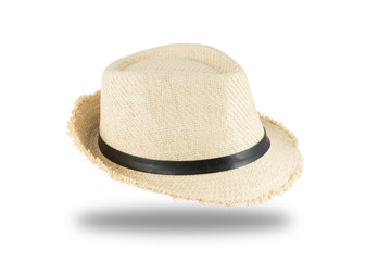 Straw hat isolated on white background