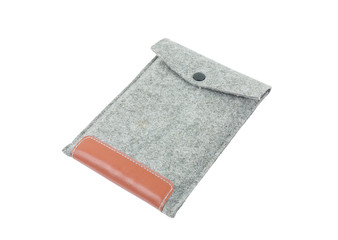 Grey color bag isolated on white background