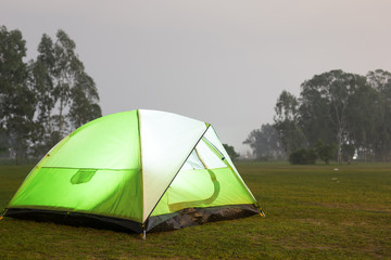 Tent on the grass