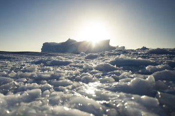 Ocean view of iceberg in Antarctica