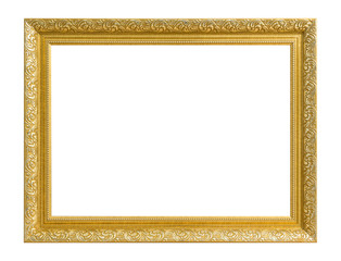 Gold frame. Gold/gilded arts and crafts pattern picture frame.