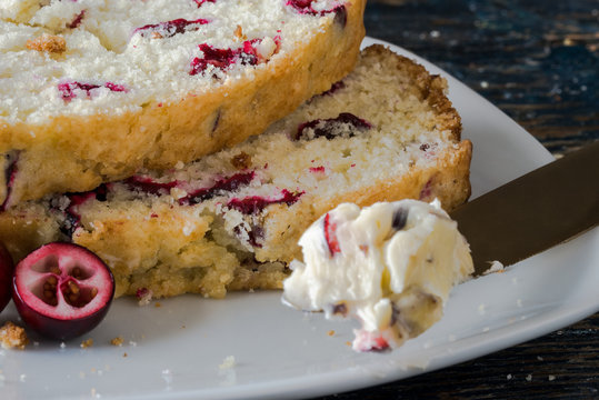 Cranberry Bread with Honey Walnut Butter