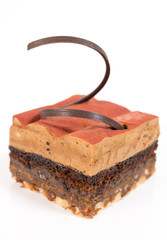 chocolate pie with coffee mousse