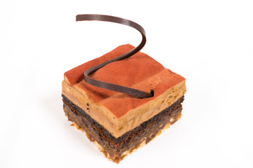 chocolate pie with coffee mousse