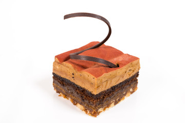 chocolate pie with coffee mousse