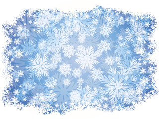 Winter wallpaper with snowflakes, vector illustration