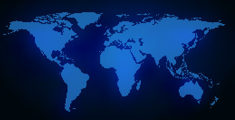 Obraz premium Dotted World Map