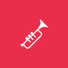 Trumpet icon vector, clip art. Also useful as logo, silhouette and illustration.