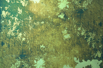 Fototapeta na wymiar Concrete wall with peeling paint orang abstract background. wint