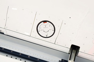 Oil cap of airplane.