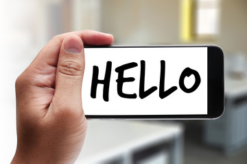 Hello Hi people Greeting  Communication saying hello in English