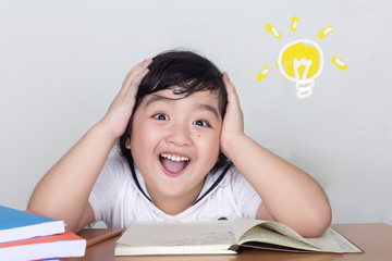 Back to school. Schoolchild in class. School kid in classroom. 