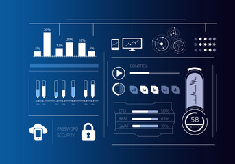 Security virtual interface . Mixed media