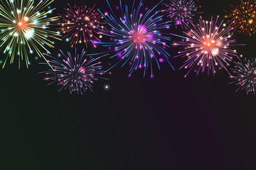 Colorful Fireworks vector