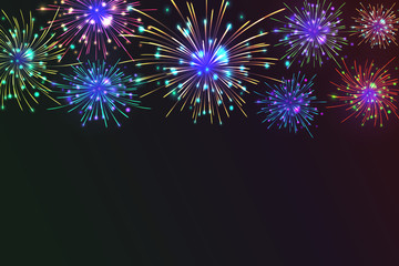 Colorful Fireworks vector