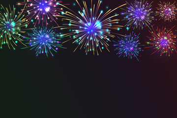 Fototapeta na wymiar Colorful Fireworks vector